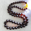 Natural Dark Red Medicine Amber Beads Necklace 天然红药琥珀项链  35.36g 56cm 9.0 - 12.0mm 56 Beads