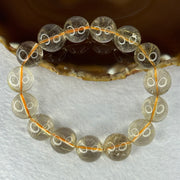 Natural Golden Rutilated Quartz Beads 天然金发水晶手链 73.30g 20cm 15.7mm 15 Beads - Huangs Jadeite and Jewelry Pte Ltd