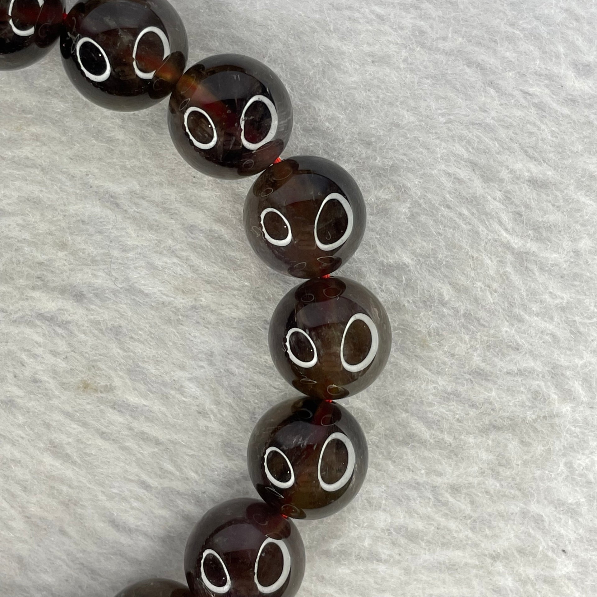 Natural Auralite Crystal Bracelet 极光手链 45.85g 12.4 mm 18 Beads - Huangs Jadeite and Jewelry Pte Ltd