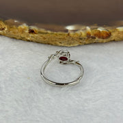 Natural Ruby in 925 Sliver Ring (Adjustable Size) 1.57g 5.8 by 3.6 by 4.0mm - Huangs Jadeite and Jewelry Pte Ltd