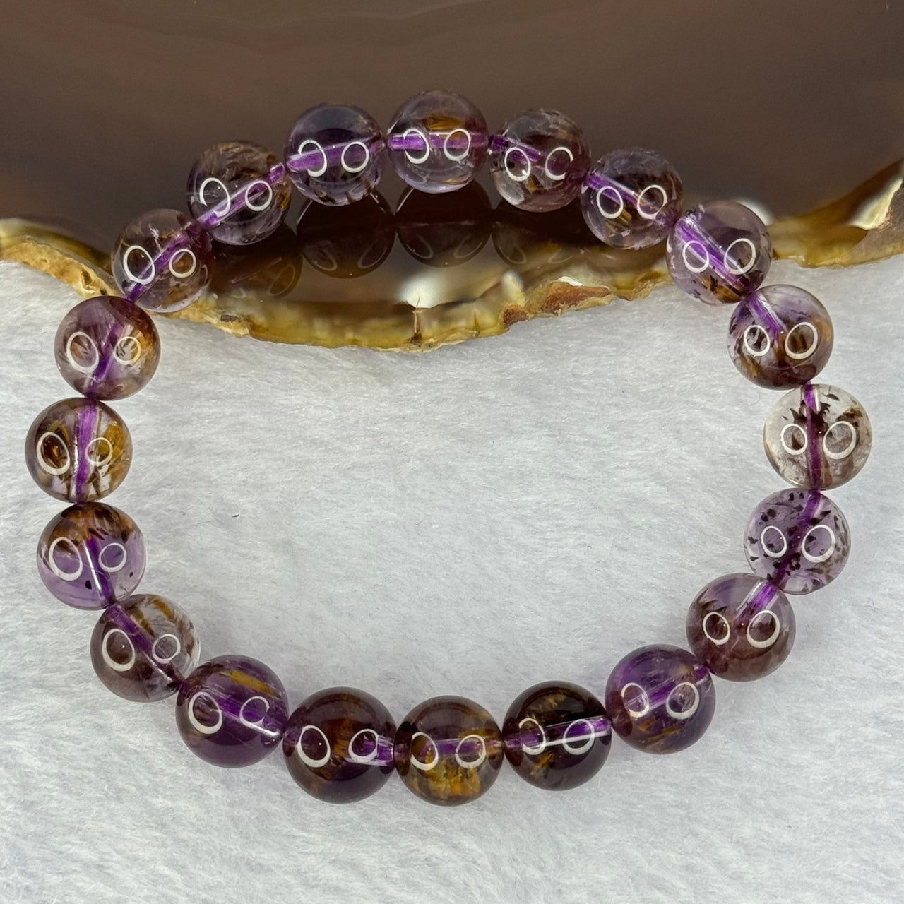 Very Good Grade Natural Auralite 23 Bracelet 天然激光23手链 29.58g 17.5cm 10.4mm 20 Beads - Huangs Jadeite and Jewelry Pte Ltd