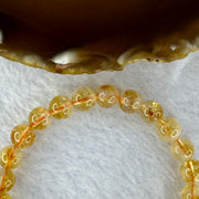 Natural Mountain Yellow Pyramid citrine bracelet 金字塔黄水晶手牌 15.13g 15cm 7.7mm 24 Beads - Huangs Jadeite and Jewelry Pte Ltd