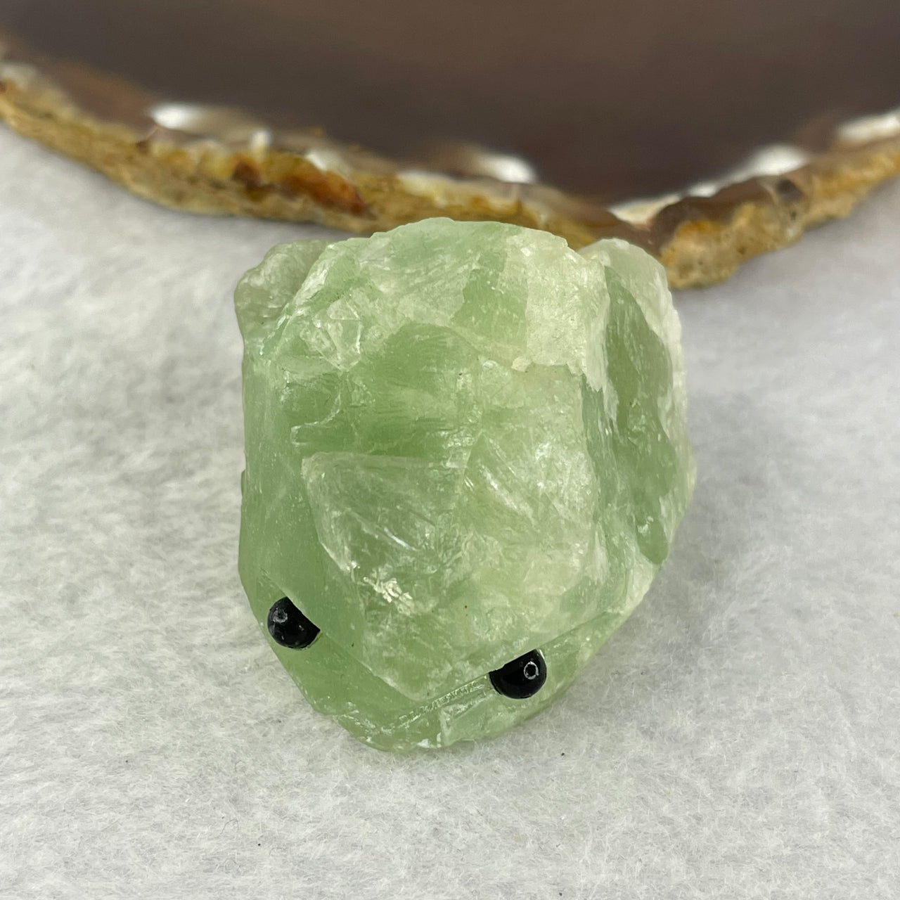 Natural Green Fluorite Mini Hedgehog Display 84.21g by 47.4 by 39.4 by 30.6mm - Huangs Jadeite and Jewelry Pte Ltd