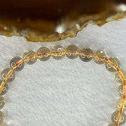 Natural Golden Rutilated Quartz Beads 天然金发水晶手链 15.70g 15.5mm 7.9mm 25 Beads - Huangs Jadeite and Jewelry Pte Ltd