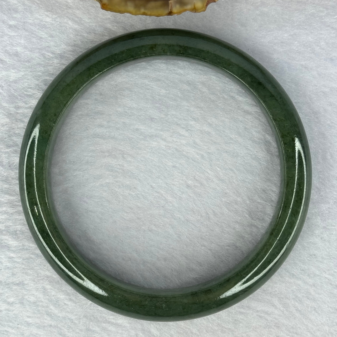 Type A Dark Full Green Jadeite Bangle Internal Diameter 56.1mm 46.59g 11.8 by 7.7mm (Very Slight Internal Line)