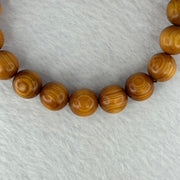 Natural Old Yabai Thuja Wood Beads Bracelet 老树崖柏手链 8.98g 16.5cm 10.2mm 19 Beads - Huangs Jadeite and Jewelry Pte Ltd