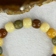 Natural Mixed Color Bodhi Beads Bracelet 天然多宝菩提手链 19.89g 17cm 11.3mm 19 Beads - Huangs Jadeite and Jewelry Pte Ltd