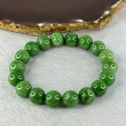 Natural Emerald And Ruby Zoisite Beads Bracelet 47.04g 18cm 11.8mm 18 Beads - Huangs Jadeite and Jewelry Pte Ltd