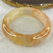 Natural Flower Agate Bangle 51.90g Internal Diameter 54.0mm 16.3 by 8.5mm - Huangs Jadeite and Jewelry Pte Ltd