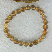 Natural Golden Rutilated Quartz Beads 天然金发水晶手链 14.67g 15cm 7.8mm 24 Beads - Huangs Jadeite and Jewelry Pte Ltd