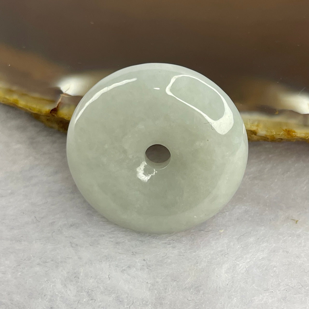 Type A Green Lavender Ping An Kou Jadeite 24.6 by 24.6 by 5.9mm 7.34g - Huangs Jadeite and Jewelry Pte Ltd