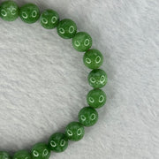 Natural Emerald And Ruby Zoisite Beads Bracelet 18.43g 16cm 7.7mm 25 Beads - Huangs Jadeite and Jewelry Pte Ltd