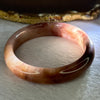 Transparent Purple with Yellow Quartzite Jade Bangle 天山玉手镯 Internal Diameter 58.2mm 50.50g 14.1 by 8.4mm