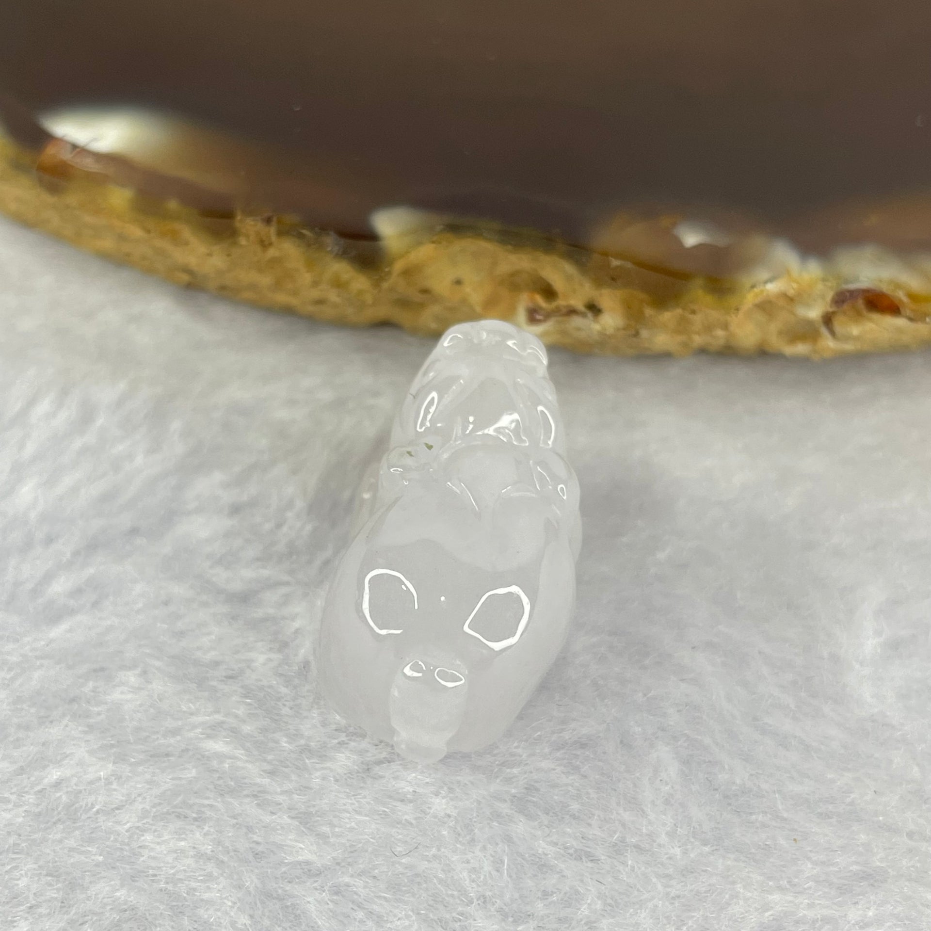 Type A Jelly Light Lavender Jadeite Pixiu Pendent A货浅紫色翡翠貔貅牌 6.62g 22.0 by 11.8 by 12.5 mm - Huangs Jadeite and Jewelry Pte Ltd