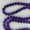 Good Grade Natural Amethyst Necklace 40.57g 52cm 7.5mm 78 Beads