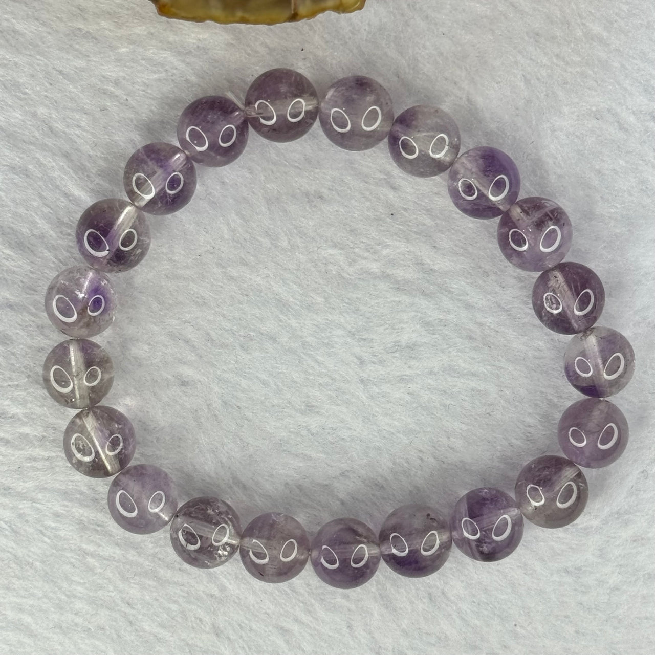 Natural Super 7 Amethyst Beads Bracelet 天然紫超七手链 22.03g 16cm 9.4mm 21 Beads - Huangs Jadeite and Jewelry Pte Ltd