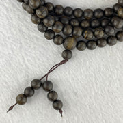 Natural Old Wild Malaysia Agarwood Oval Beads Necklace (Sinking Type) 天然老野生马来西亚沉香手链 38.83g 84cm 8.3mm 108+6 Beads - Huangs Jadeite and Jewelry Pte Ltd