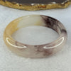 Transparent to White Purple Yellow Quartzite Jade Bangle 天山玉手镯 Internal Diameter 62.1mm 63.00g 16.1 by 8.7mm