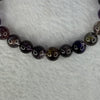 Very Good Grade Natural Transparent Dark Black Super 7 Beads Bracelet 非常好的等级天然透明深黑色超级七珠手链 天然紫超七手链 17.73g 15.5cm 8.4mm 23 Beads