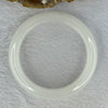 White Quartzite Jade Bangle 天山玉手镯 Internal Diameter 54.4mm 50.89g 13.9 by 8.9mm