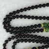 Natural Black Gold King Amber Beads with Crystals Necklace 天然黑金翁王琥珀项链 34.87g 80cm 13.2mm 1 Bead 8.9mm 4 Beads 8.1 mm 1 Bead 6.4mm 108 Beads