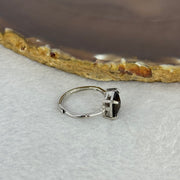 Natural Smoky Quartz in 925 Sliver Ring (Adjustable Size) 1.89g 7.8 by 7.8 by 5.3mm - Huangs Jadeite and Jewelry Pte Ltd