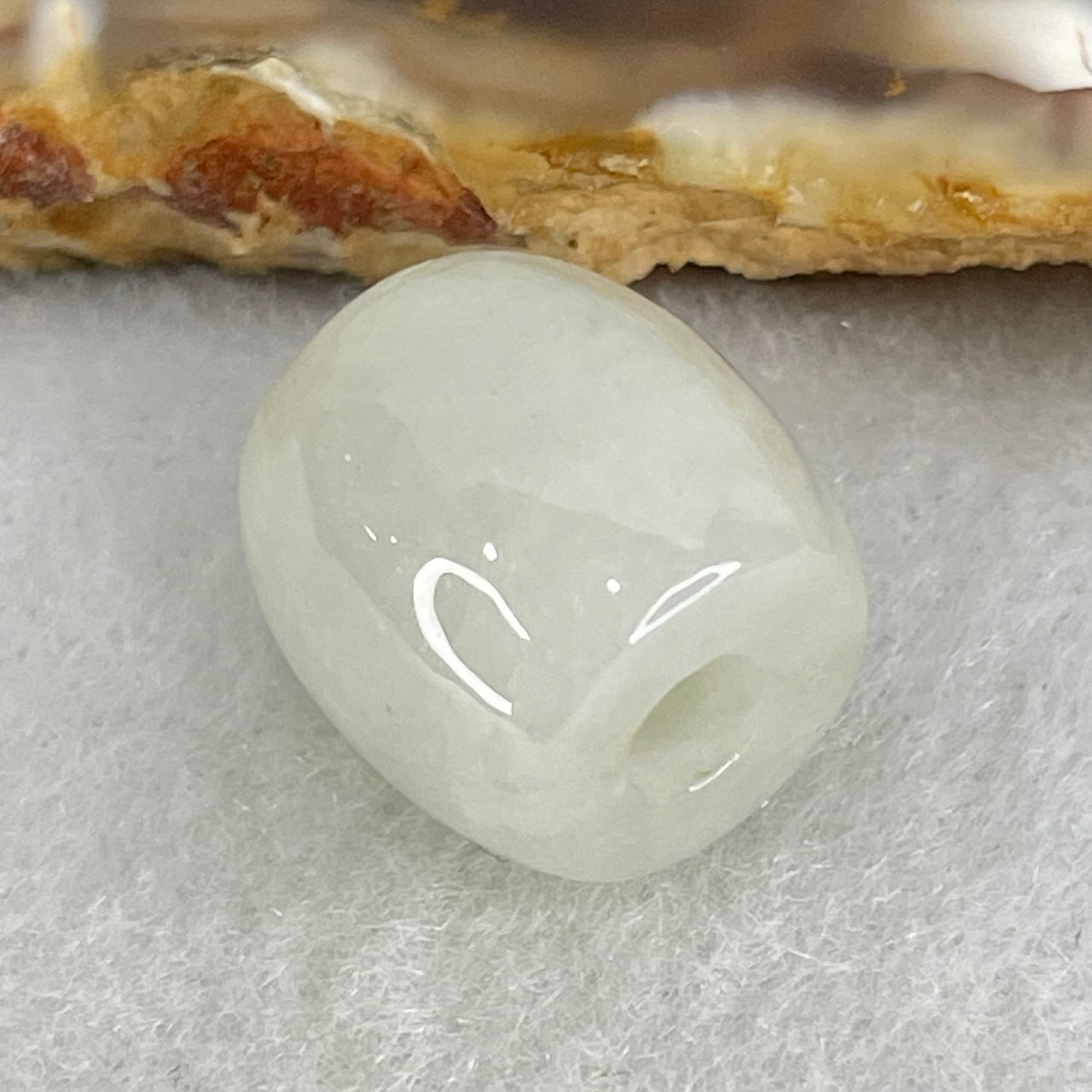 Type A Light Lavender Jadeite Lulu Tong Charm 3.81g 12.5 by 12.3mm