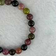 Good Grade Natural Tourmaline Beads Bracelet 好的天然碧玺珠手链 14.29g 15cm 7.2mm 25 Beads - Huangs Jadeite and Jewelry Pte Ltd