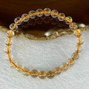 Natural Golden Rutilated Quartz Beads 天然金发水晶手链 12.90g 15.5cm 7.3mm 27 Beads - Huangs Jadeite and Jewelry Pte Ltd