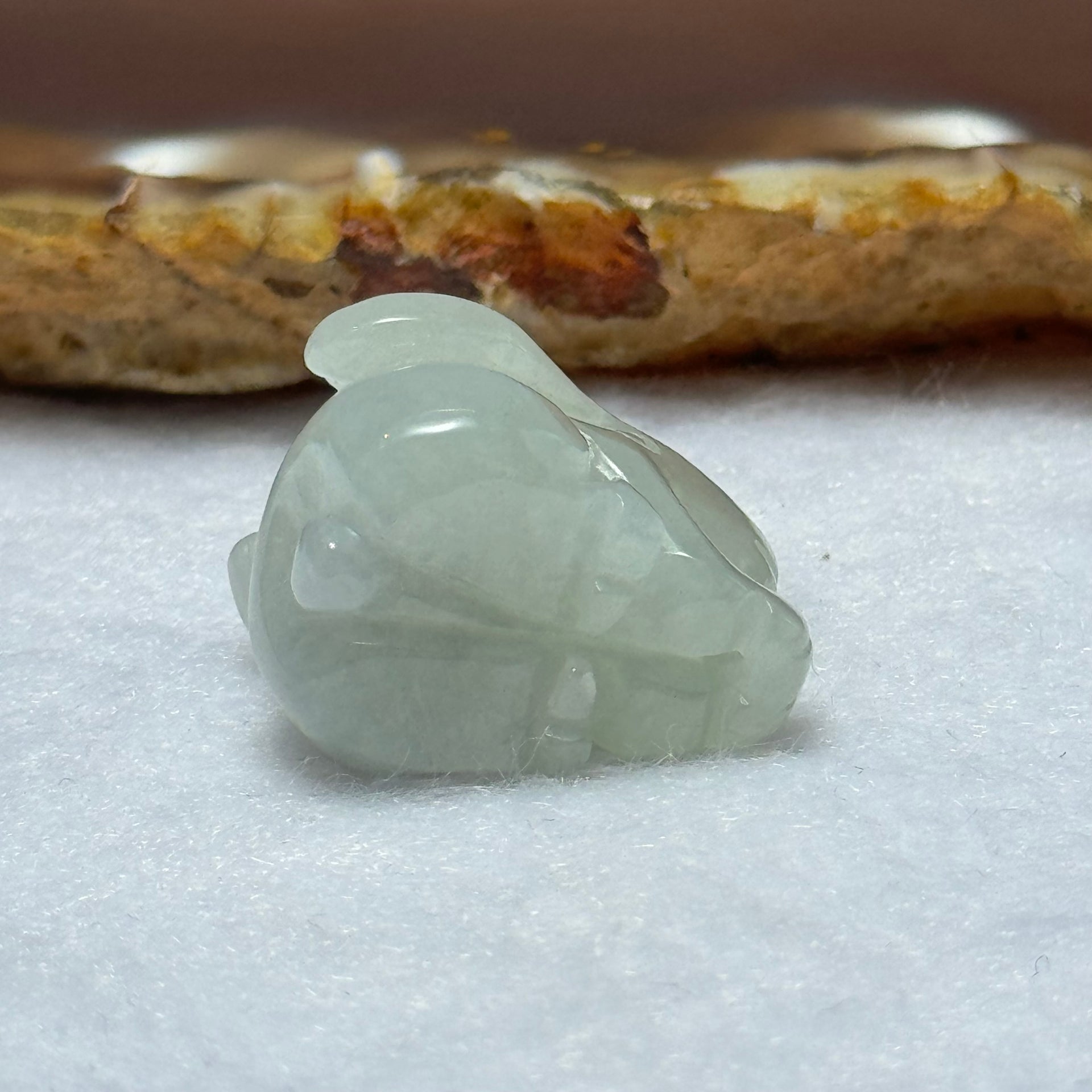 Type A Lavender Jadeite Rabbit Pendant 8.21g 20.5g by 16.1 by 13.8mm - Huangs Jadeite and Jewelry Pte Ltd