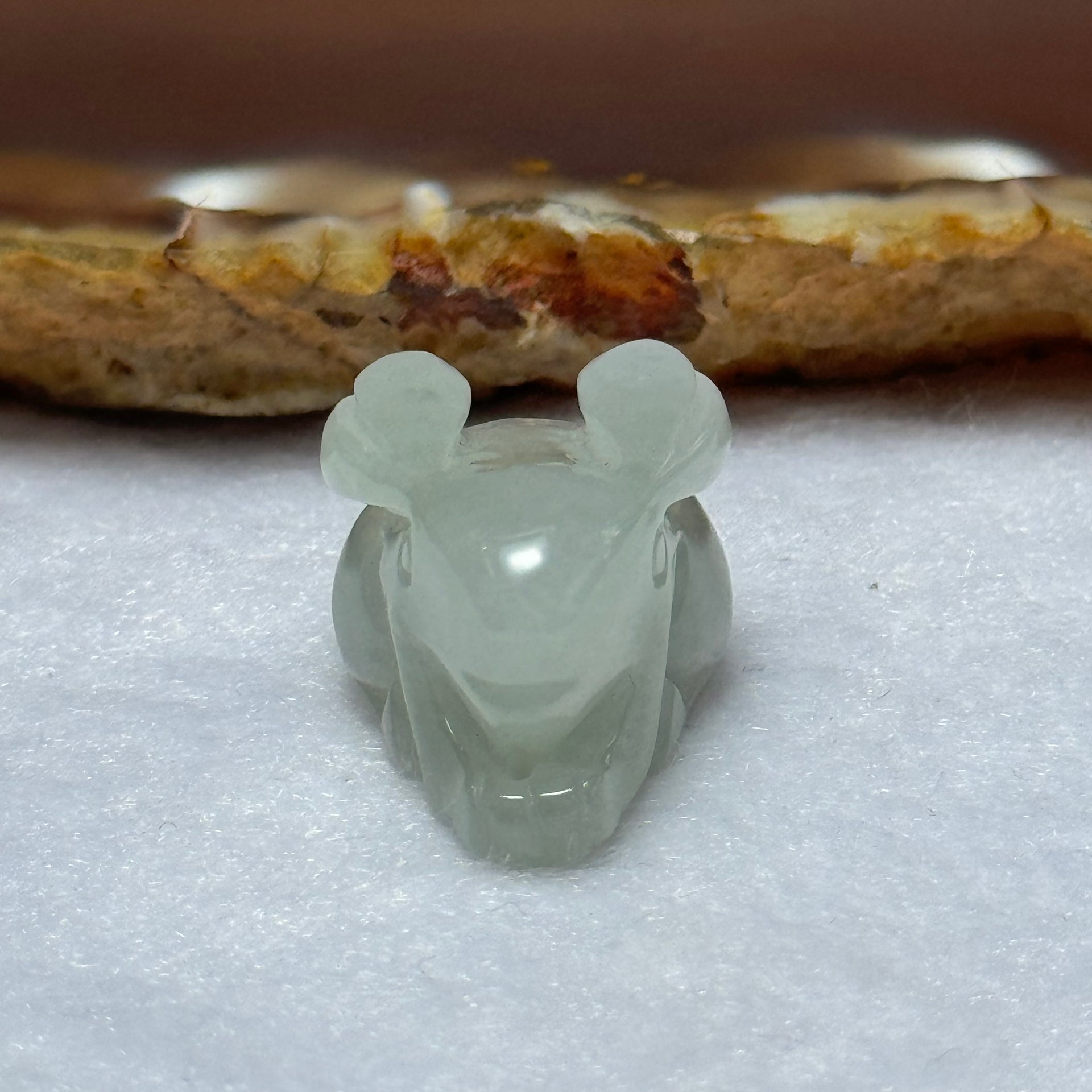 Type A Lavender Jadeite Rabbit Pendant 8.21g 20.5g by 16.1 by 13.8mm - Huangs Jadeite and Jewelry Pte Ltd