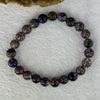 Very Good Grade Natural Transparent Dark Black Super 7 Beads Bracelet 非常好的等级天然透明深黑色超级七珠手链 天然紫超七手链 17.73g 15.5cm 8.4mm 23 Beads