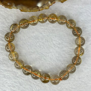 Natural Golden Rutilated Quartz Beads 天然金发水晶手链 22.25g 15.5cm 9.4mm 21 Beads - Huangs Jadeite and Jewelry Pte Ltd