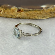 Natural Blue Topaz in 925 Sliver Ring (Adjustable Size) 1.67g 6.5 by 3.5mm - Huangs Jadeite and Jewelry Pte Ltd