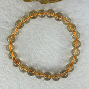 Natural Golden Rutilated Quartz Beads 天然金发水晶手链 14.53g 15cm 7.5mm 24 Beads - Huangs Jadeite and Jewelry Pte Ltd