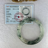 Transparent Colourless with Dark Green and Yellowish White Piao Hua Sodium Feldspar Jade Bangle 水沫玉手镯 Internal Diameter 56.0mm 47.38g 10.8 by 10.5mm