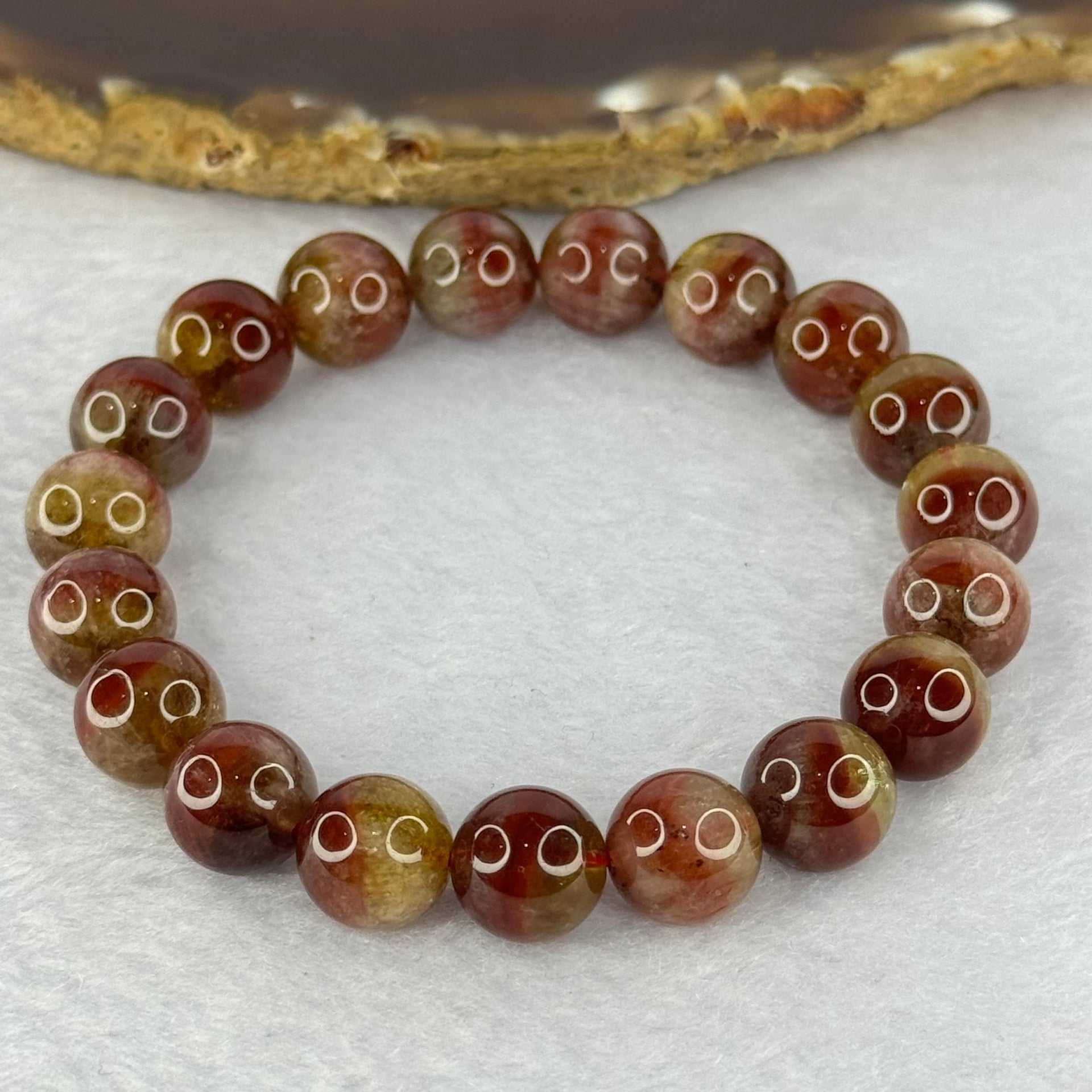 Above Average Natural Auralite 23 Bracelet 天然激光23手链 32.04g 17.5cm 10.7mm 19 Beads - Huangs Jadeite and Jewelry Pte Ltd