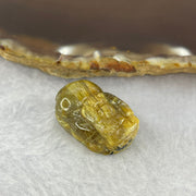 Above Average Grade Natural Golden Rutilated Quartz Pixiu Charm for Bracelet 天然金发水晶貔貅 7.25g 27.5 by 16.0 by 11.2mm - Huangs Jadeite and Jewelry Pte Ltd