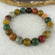 Natural Mixed Colour Phantom Quartz Bracelet 24.23g 16cm 9.8mm 20 Beads - Huangs Jadeite and Jewelry Pte Ltd