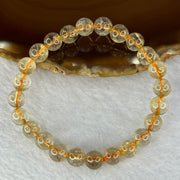 Natural Golden Rutilated Quartz Beads 天然金发水晶手链 14.86g 15cm 7.8mm 24 Beads - Huangs Jadeite and Jewelry Pte Ltd