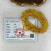 Natural Amber 琥珀 Beads Necklace 11.89g 8.6 to 5.8 mm 61 Beads - Huangs Jadeite and Jewelry Pte Ltd