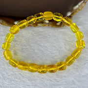 Natural Amber Beads Bracelet 9.07g 10.01 by 7.5 mm 21 Beads - Huangs Jadeite and Jewelry Pte Ltd