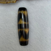 Natural Powerful Tibetan Old Oily Agate  Double Tiger Tooth Daluo Dzi Bead Heavenly Master (Tian Zhu) 虎呀天诛 7.48g 37.9 by 11.3mm - Huangs Jadeite and Jewelry Pte Ltd