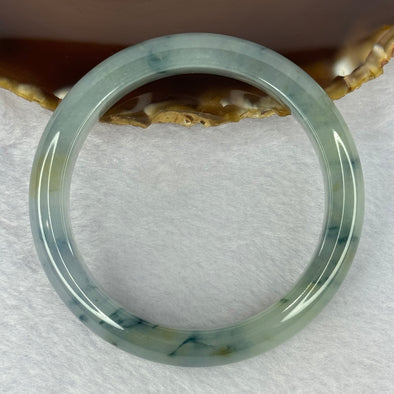 Type A Semi Icy Jelly 3 Colours Green Lavender Yellow Piao Hua Bangle 48.82g Internal Diameter 53.5mm 11.6 by 8.2mm (Close to Perfect)