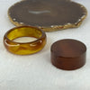 Natural Cognac Amber Bangle Set Internal Diameter 56.6mm 21.9 by 8.4mm Round Piece 54.2 by 23mm Total Weight 84.11g