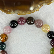 Good Grade Natural Tourmaline Beads Bracelet 好的天然碧玺珠手链 32.43g 16.5cm 10.4mm 19 Beads - Huangs Jadeite and Jewelry Pte Ltd