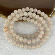 Type A Semi Icy Pink Jadeite Beads Necklace 98 Beads 7.2mm 58.32g - Huangs Jadeite and Jewelry Pte Ltd