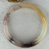 Transparent to White Purple Yellow Quartzite Jade Bangle 天山玉手镯 Internal Diameter 62.1mm 63.00g 16.1 by 8.7mm