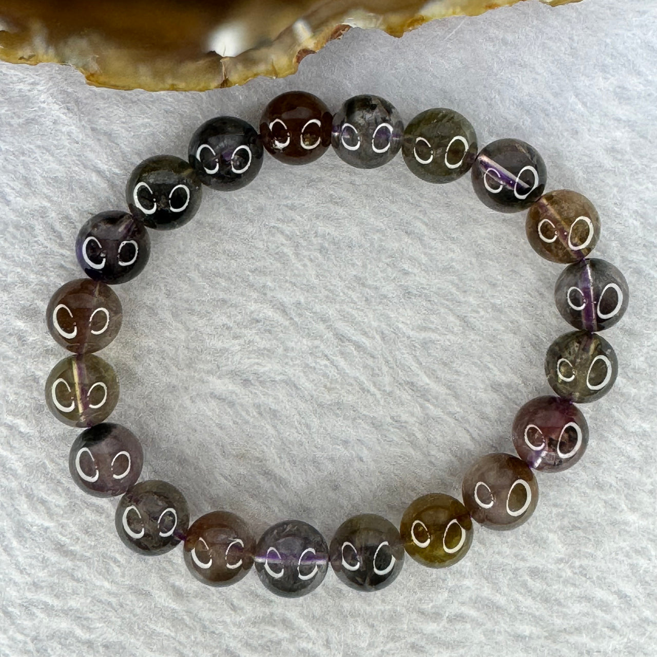 Natural Auralite Crystal Bracelet 极光手链 21.80g 9.3 mm 20 Beads - Huangs Jadeite and Jewelry Pte Ltd