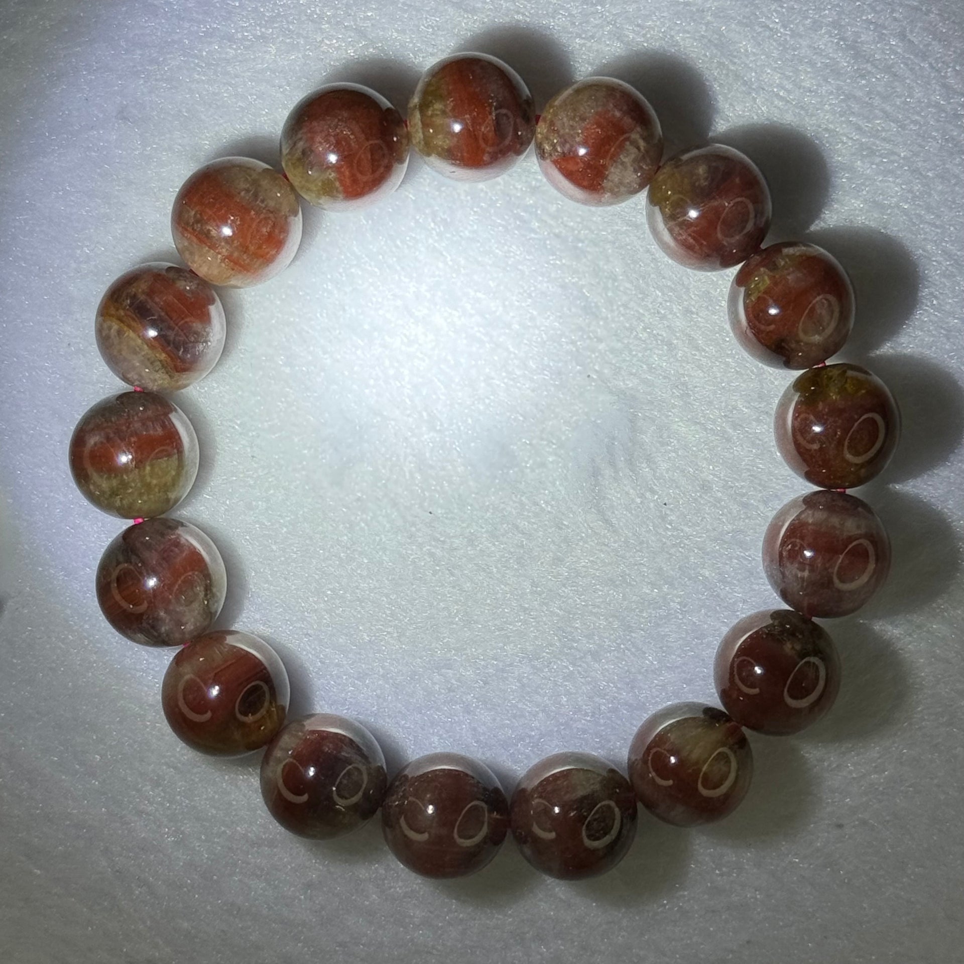 Above Average Natural Auralite 23 Bracelet 天然激光23手链 42.70g 18cm 12.2mm 17 Beads - Huangs Jadeite and Jewelry Pte Ltd